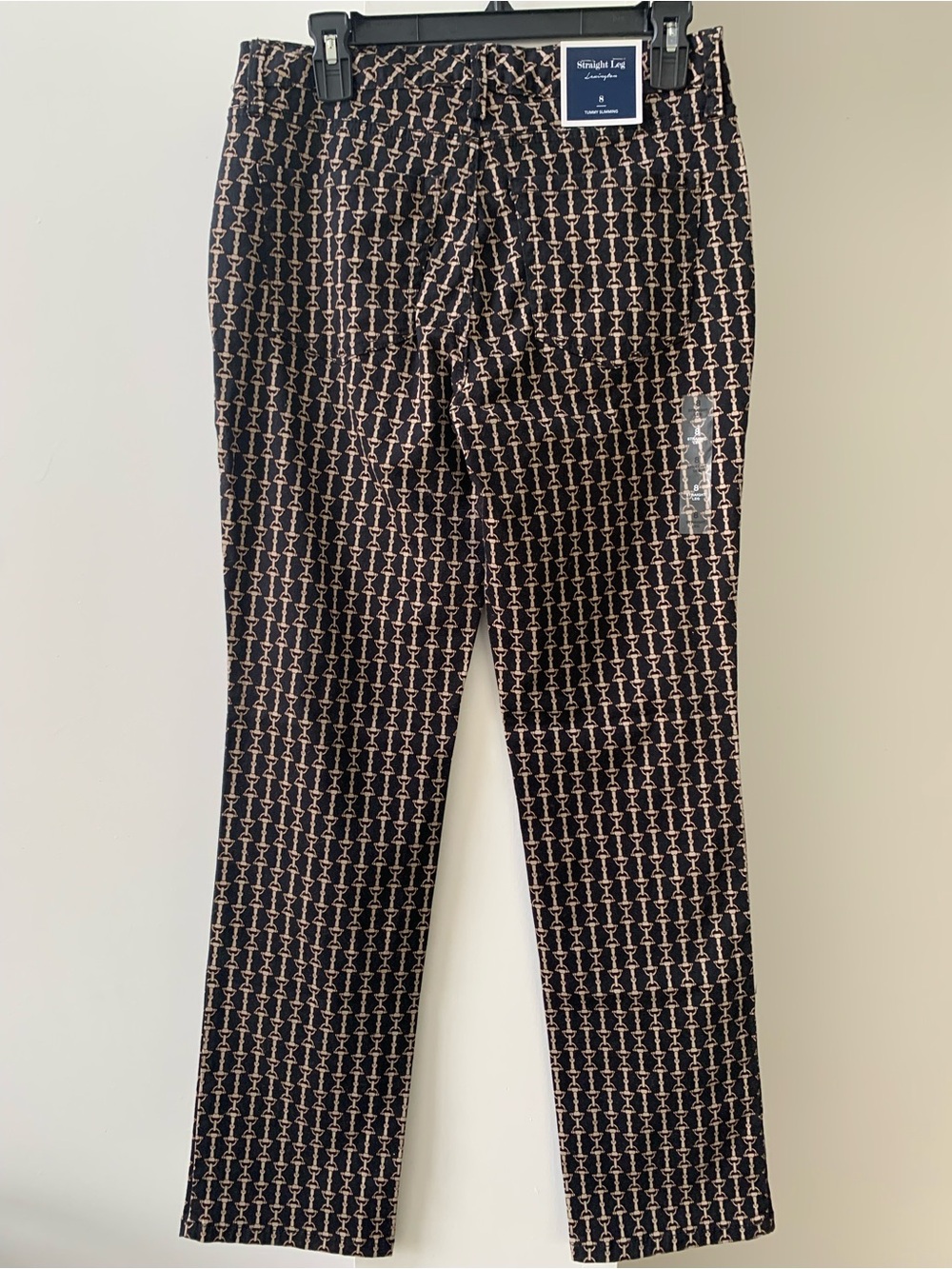 Brand New Charter Club Black & Cream Straight Leg Pants